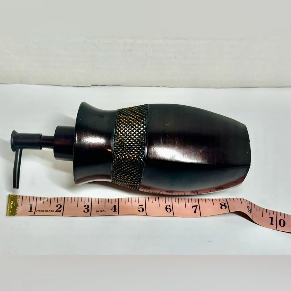DARK BROWN & SILVER SOAP DISPENSER (MINT CONDITION)